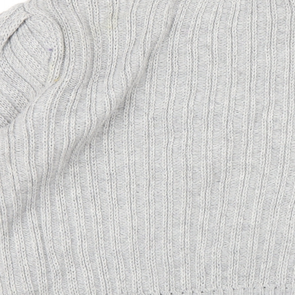 Marks & Spencer Womens Grey Crew Neck Polyester Pullover Jumper Size 10