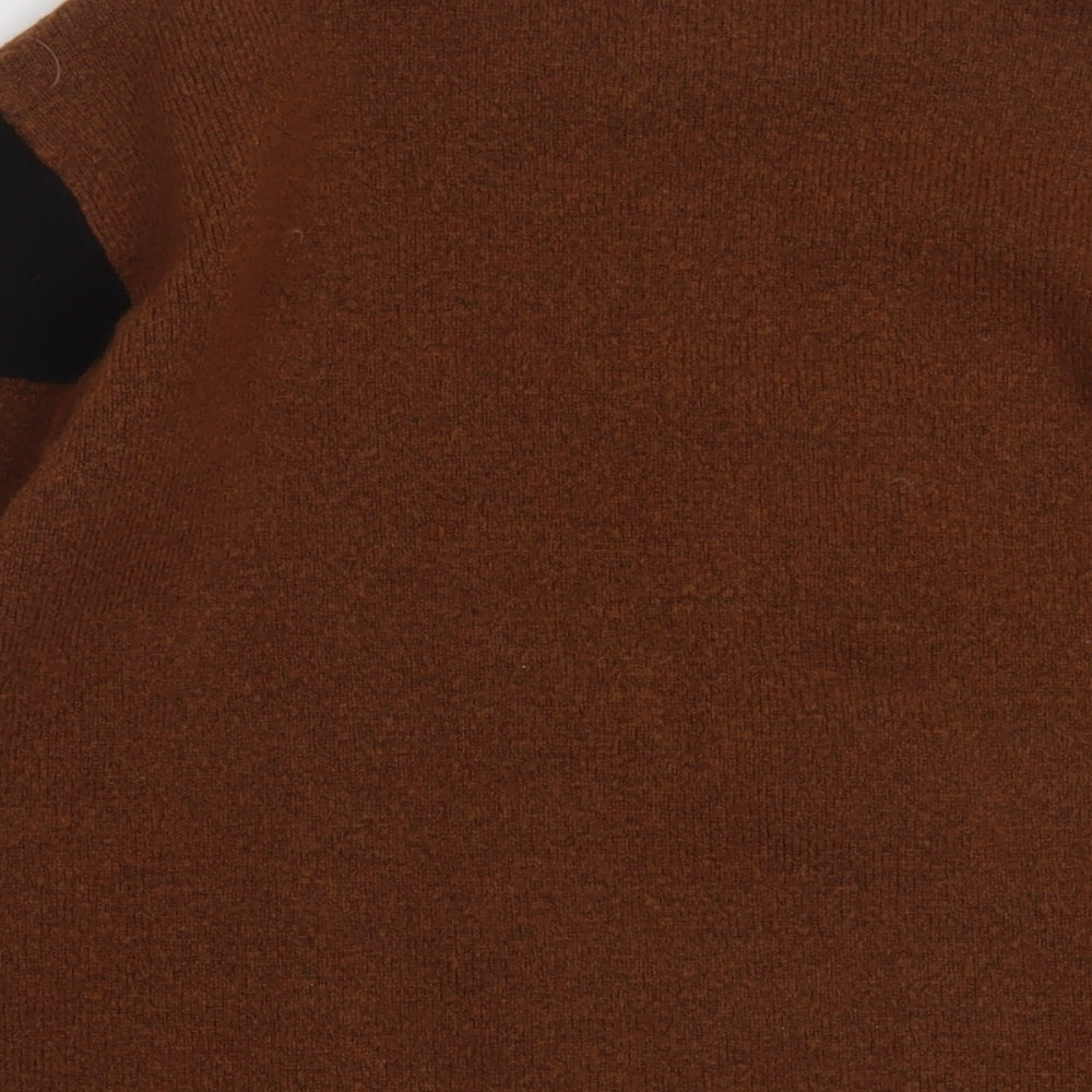 ASOS Womens Brown Crew Neck Acrylic Pullover Jumper Size 10