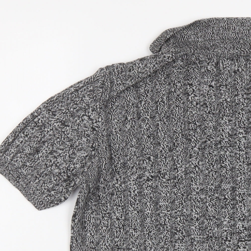 River Island Womens Grey Collared Viscose Pullover Jumper Size M