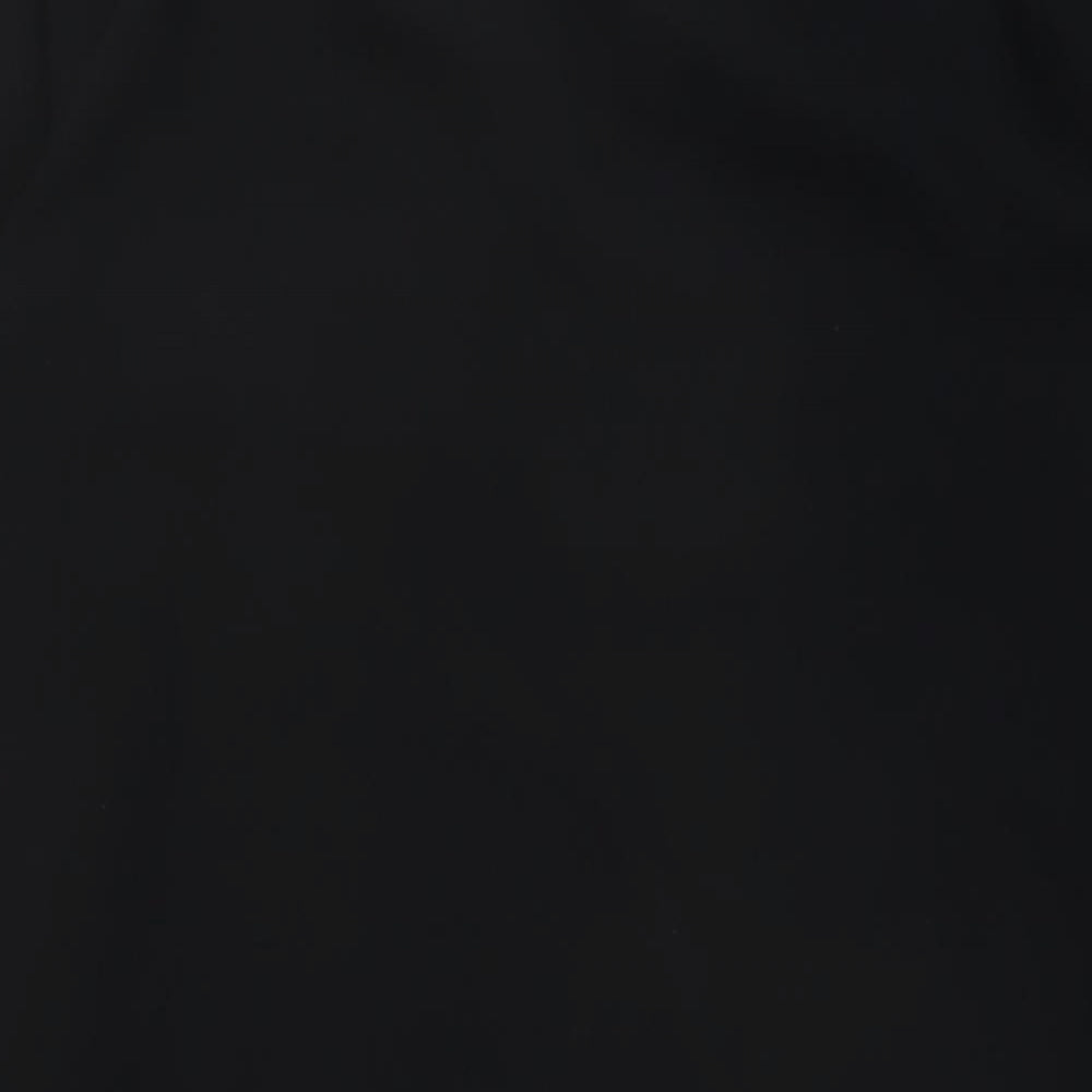 Marks & Spencer Womens Black Polyester A-Line Size 12 V-Neck Pullover