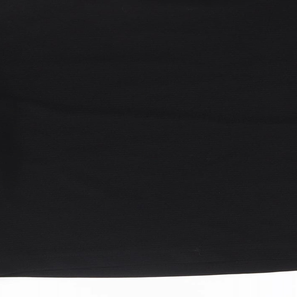 Limited Edition Womens Black Polyester Basic Blouse Size 12 Round Neck - Ribbed