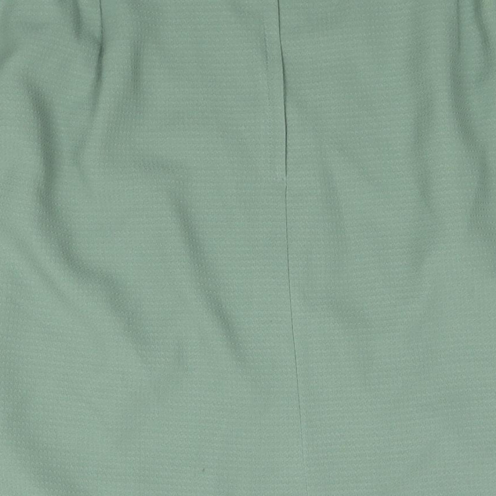 Fashion Extra Womens Green Polyester Straight & Pencil Skirt Size 34 in Zip