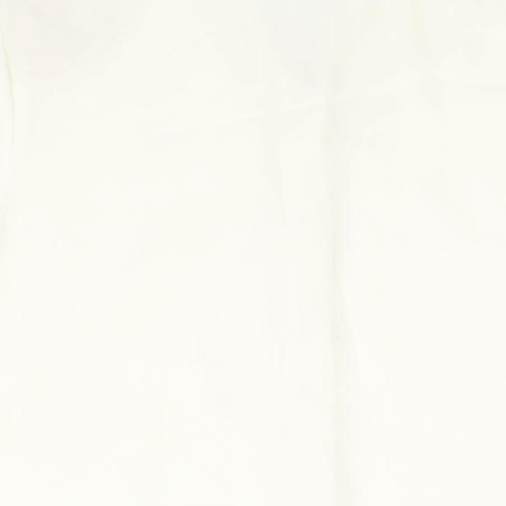 Perceptions Womens Ivory Polyester Basic Blouse Size 12 Collared - Embroidered Detail