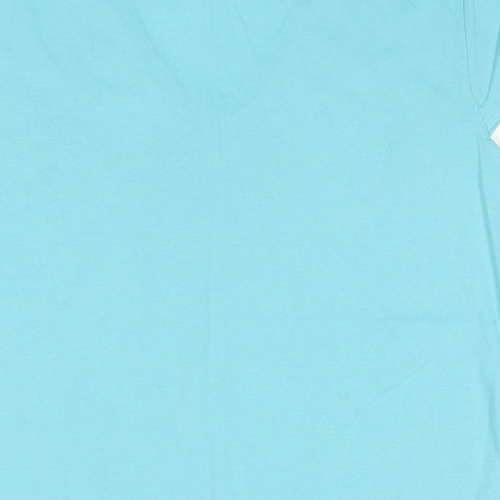 LA Gear Womens Blue Cotton Basic T-Shirt Size 20 Round Neck