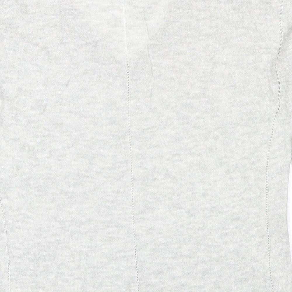 NEXT Womens Grey V-Neck Viscose Pullover Jumper Size 10