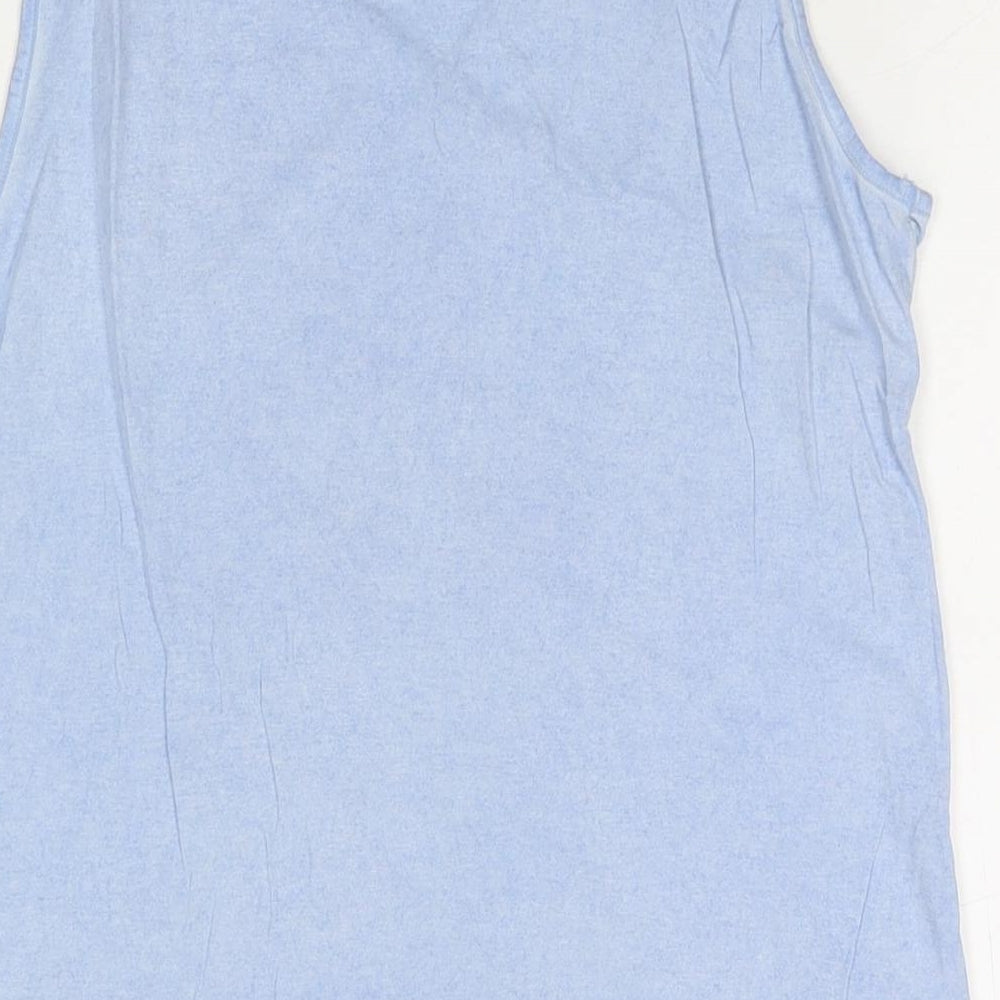 Steilmann Womens Blue Viscose Basic Tank Size 12 V-Neck