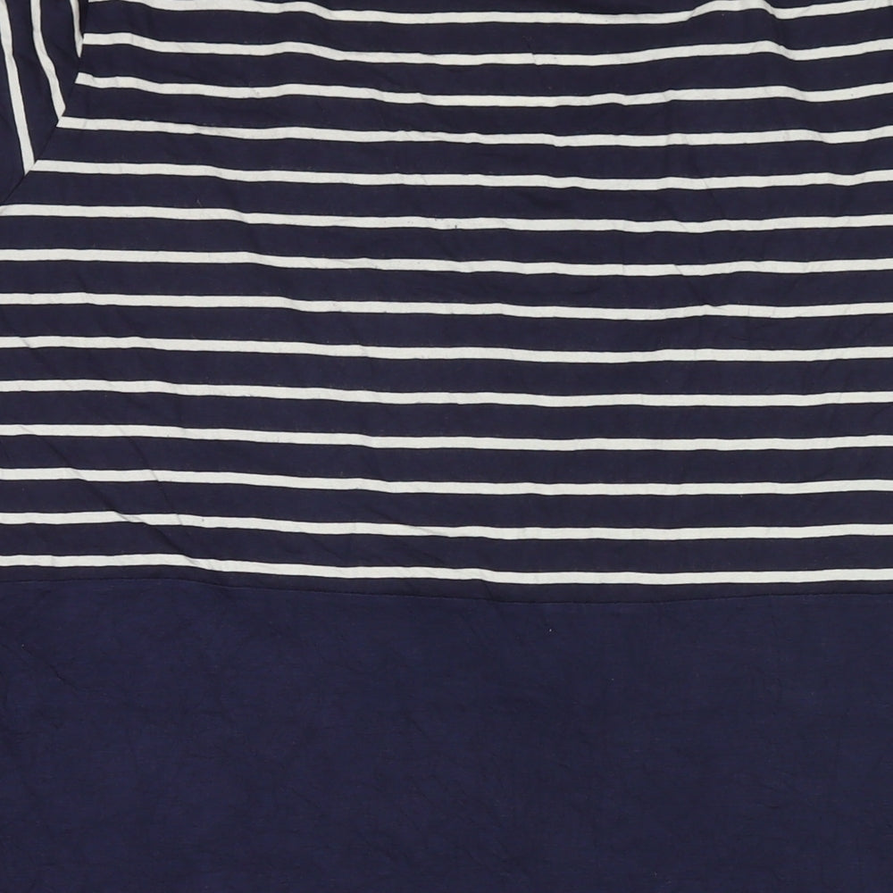 Zoy Womens Blue Striped Viscose T-Shirt Dress Size M Round Neck Pullover