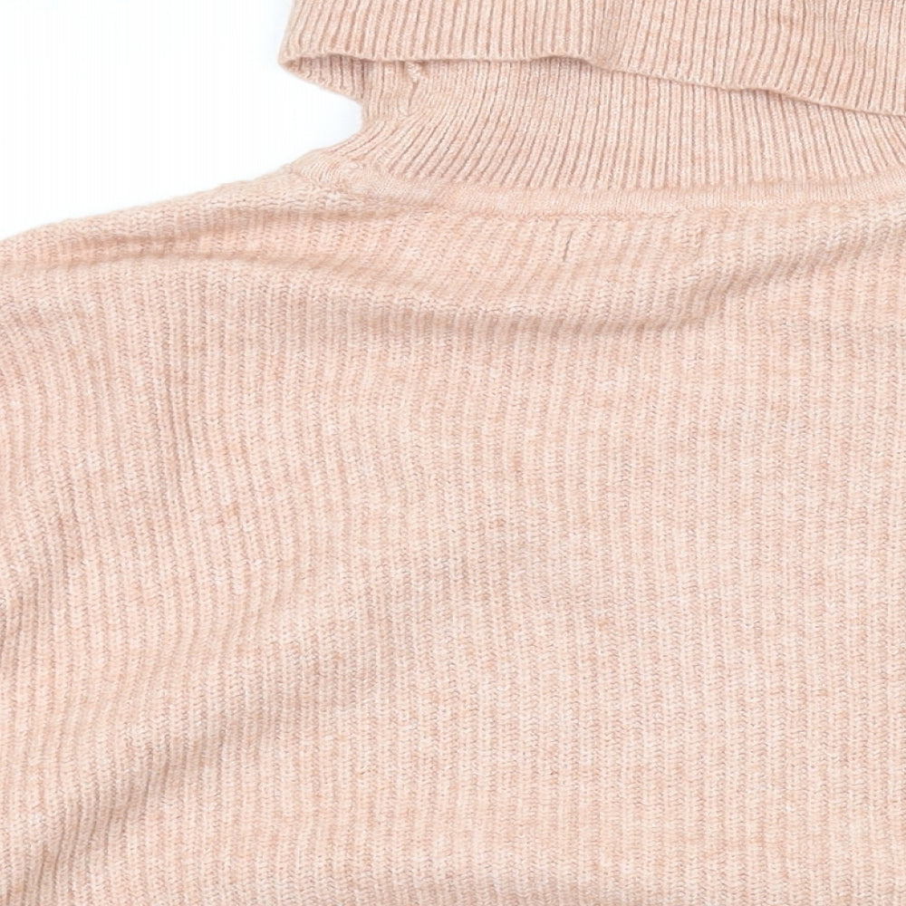 Only Womens Pink Roll Neck Viscose Pullover Jumper Size M