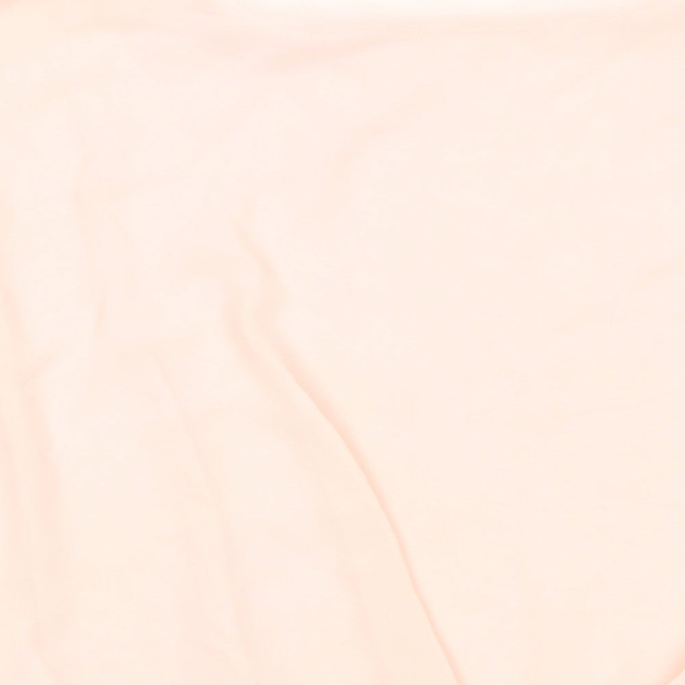 Vouley Vous Womens Pink Viscose Basic T-Shirt Size L Round Neck