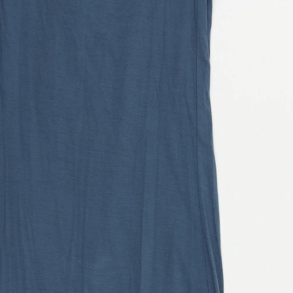Peruvian Connection Womens Blue Viscose Pencil Dress Size S Round Neck Pullover