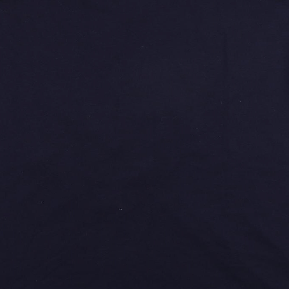 Instyle Womens Blue Polyester Basic T-Shirt One Size Round Neck - Beaded