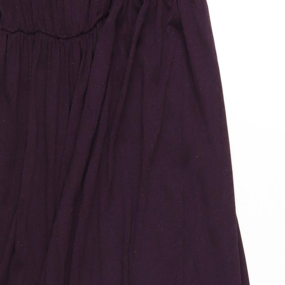 H&M Womens Purple Polyester Maxi Size M Round Neck Pullover