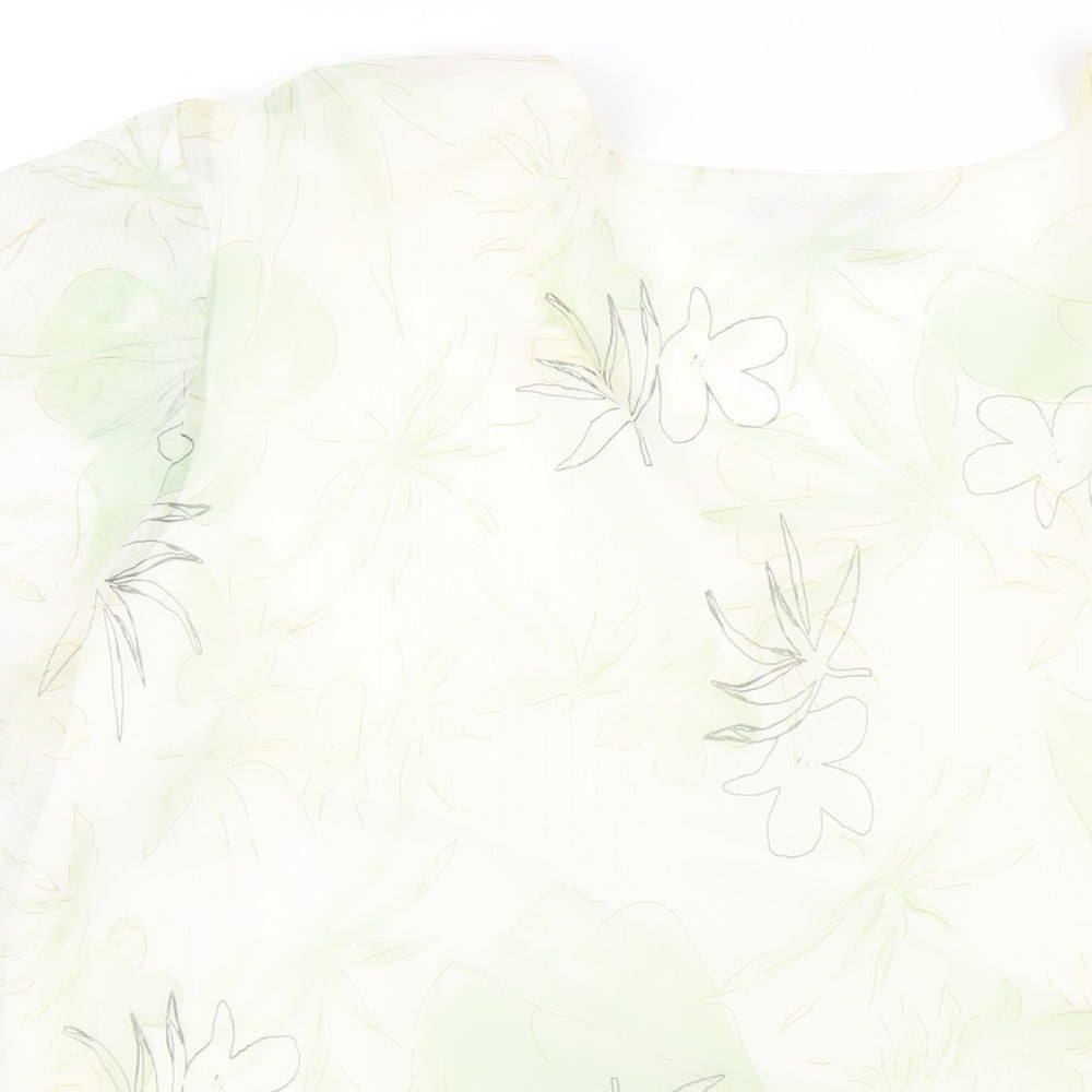 Soul Womens Multicoloured Floral Polyester Basic T-Shirt Size 20 V-Neck