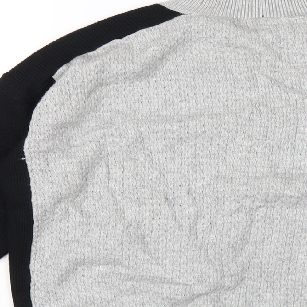 Marks & Spencer Womens Grey Round Neck Viscose Pullover Jumper Size S