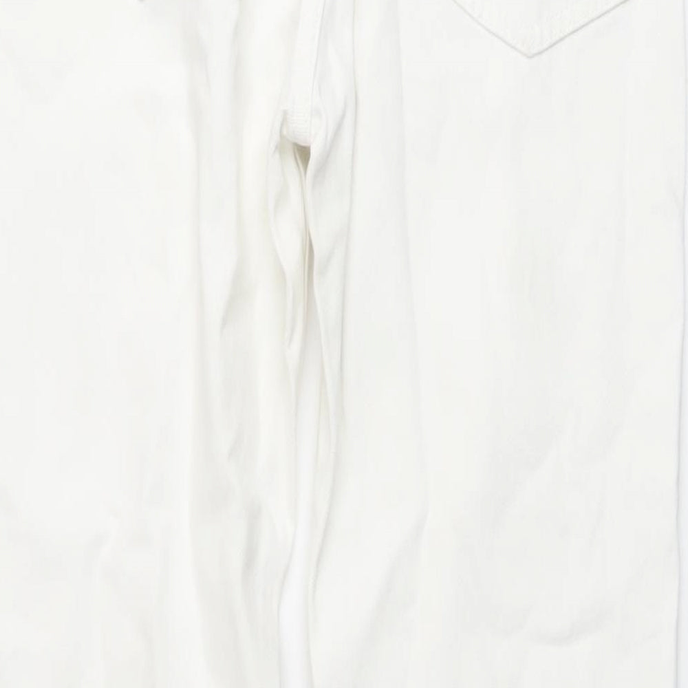 Weekday Womens Ivory Cotton Straight Jeans Size 25 in L28 in Regular Button
