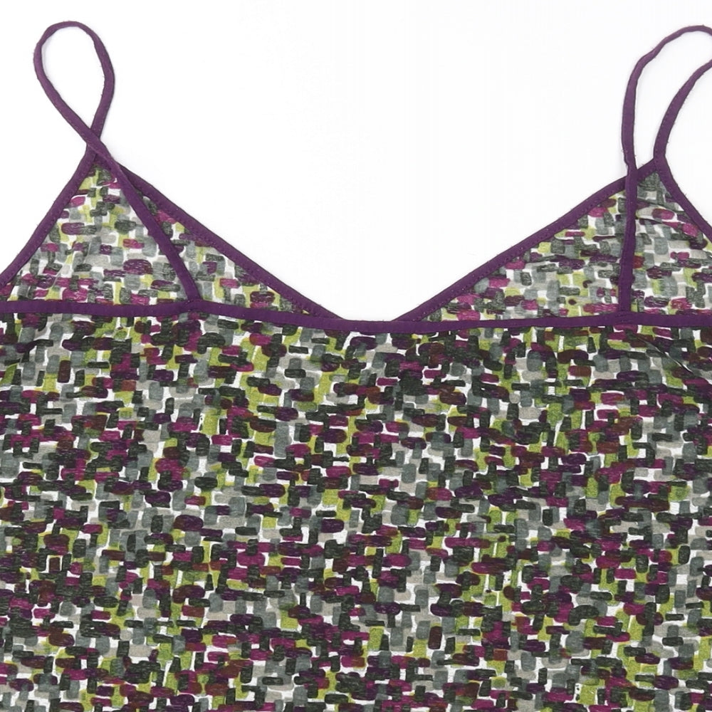 Per Una Womens Multicoloured Geometric Polyester Camisole Tank Size 22 V-Neck