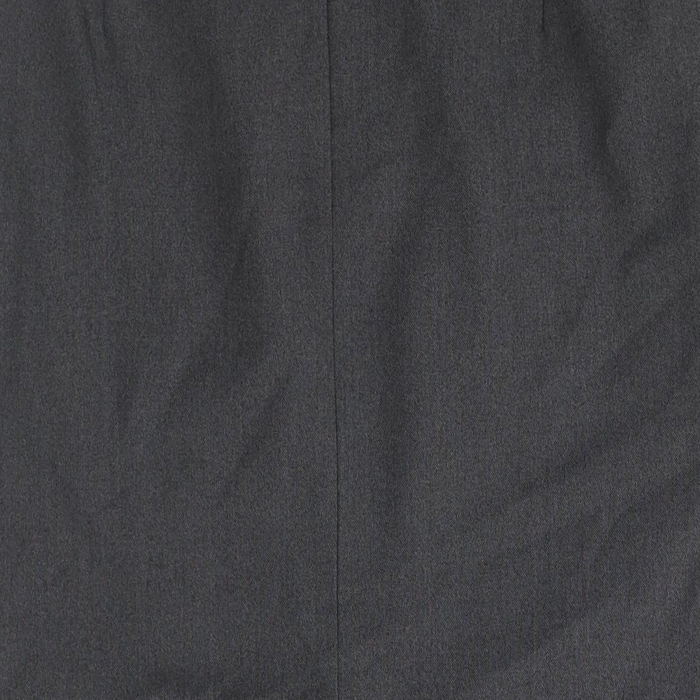 Marks & Spencer Womens Grey Polyester Straight & Pencil Skirt Size 12 Zip