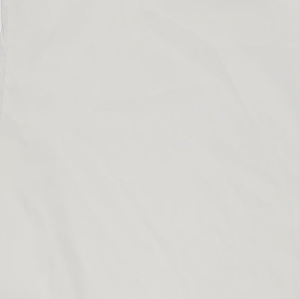 Marks & Spencer Womens White Polyester Tank Dress Size 14 V-Neck Pullover
