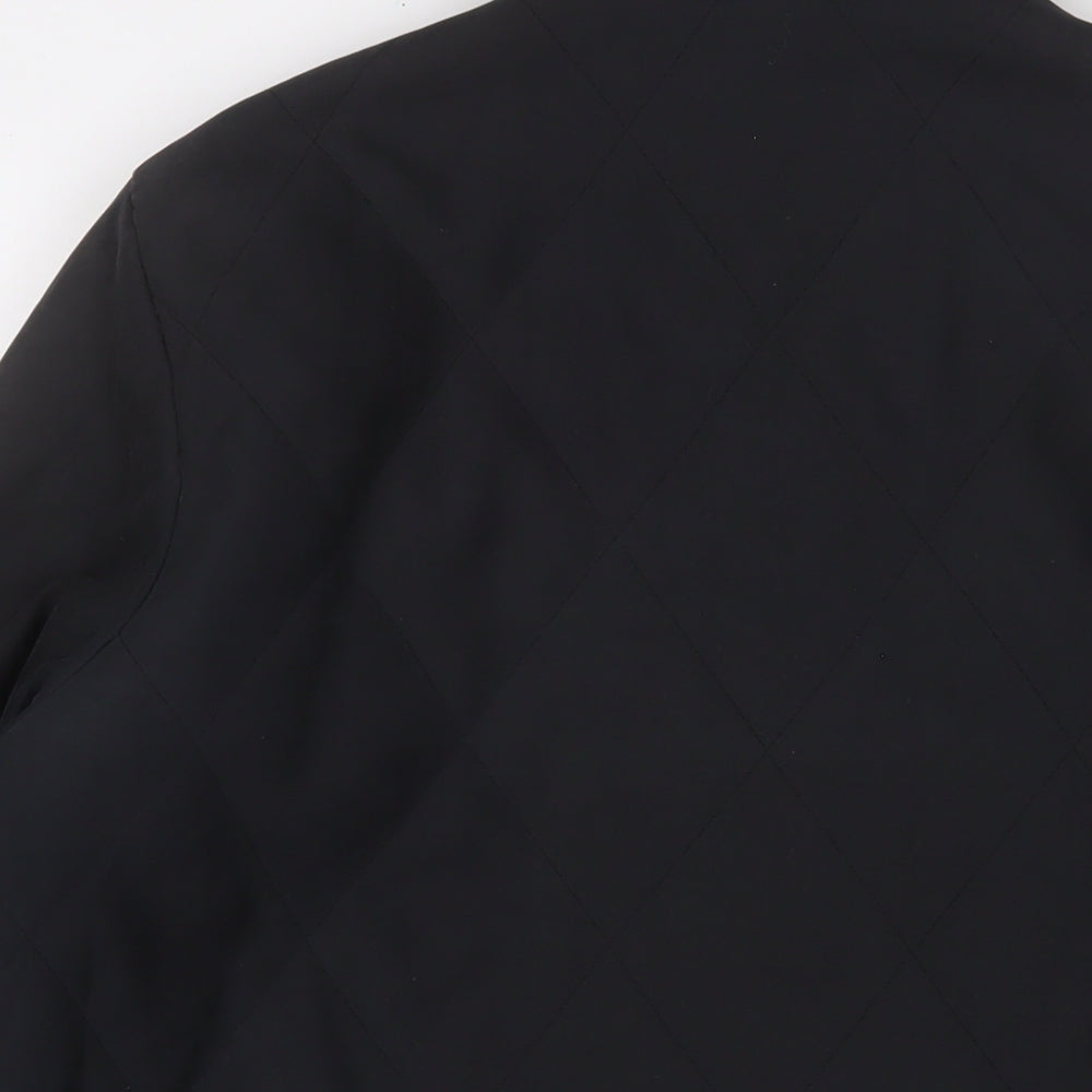 Outer Layer Womens Black Jacket Coat Size 14 Zip - Pockets