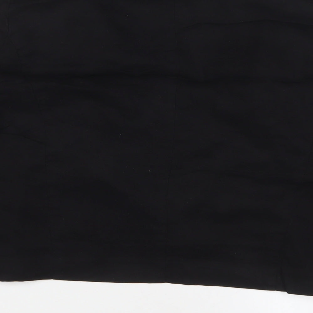Warehouse Womens Black V-Neck Lyocell Shrug Jumper Size 14 - Open