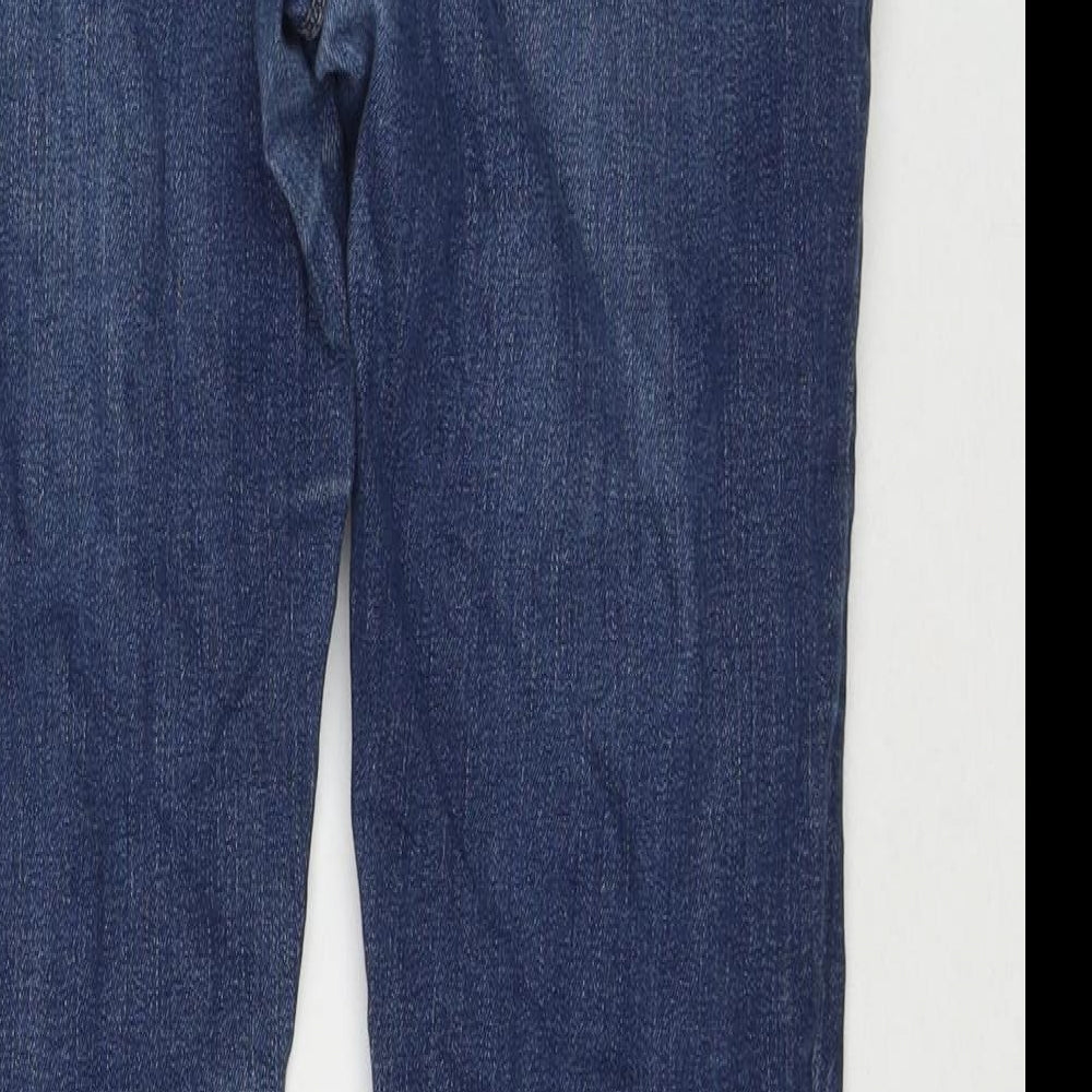 Warehouse Womens Blue Polyester Blend Skinny Jeans Size 10 L28 in Regular Zip