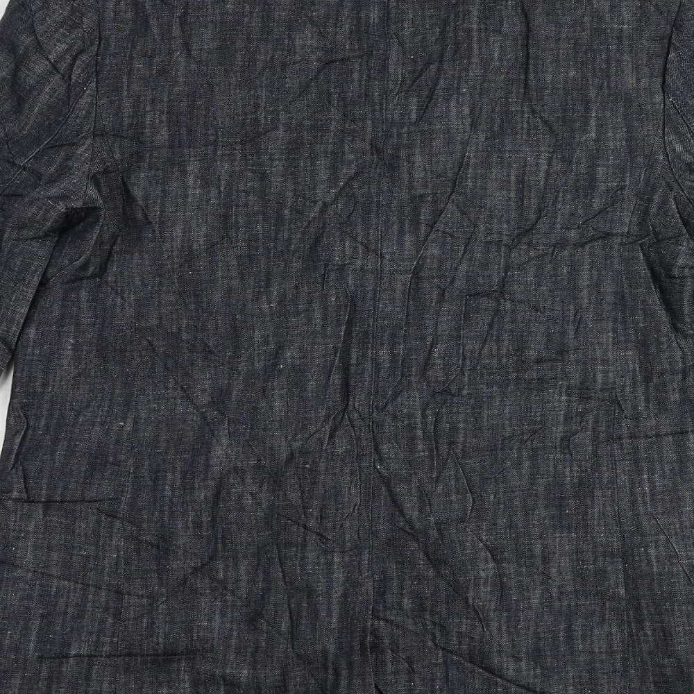 Marks & Spencer Womens Blue Jacket Blazer Size 8 Button