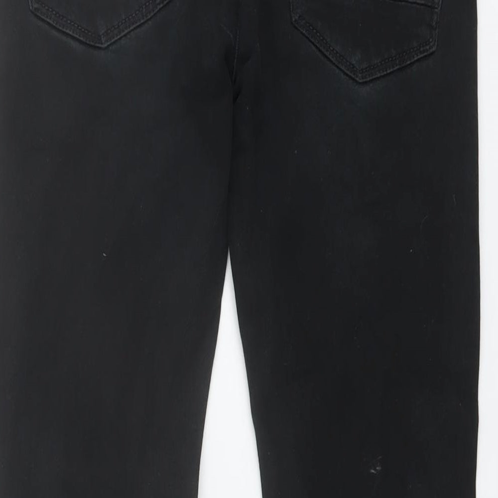 Topman Mens Black Cotton Skinny Jeans Size 28 in L28 in Regular Button
