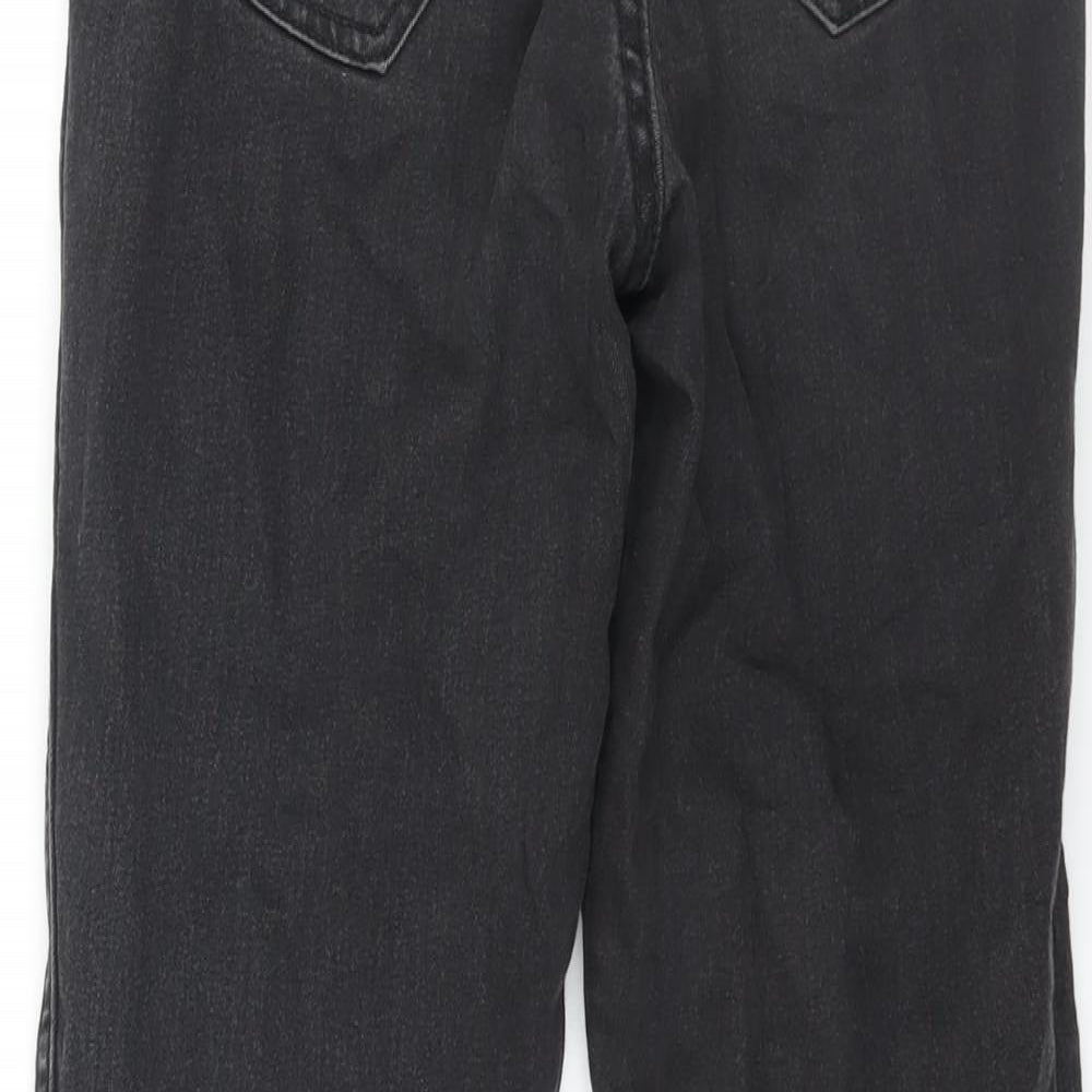 H&M Womens Black Cotton Skinny Jeans Size 28 in L28 in Regular Zip - Raw Hem
