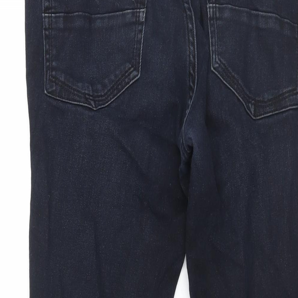 Next Mens Blue Cotton Skinny Jeans Size 30 in L30 in Regular Button