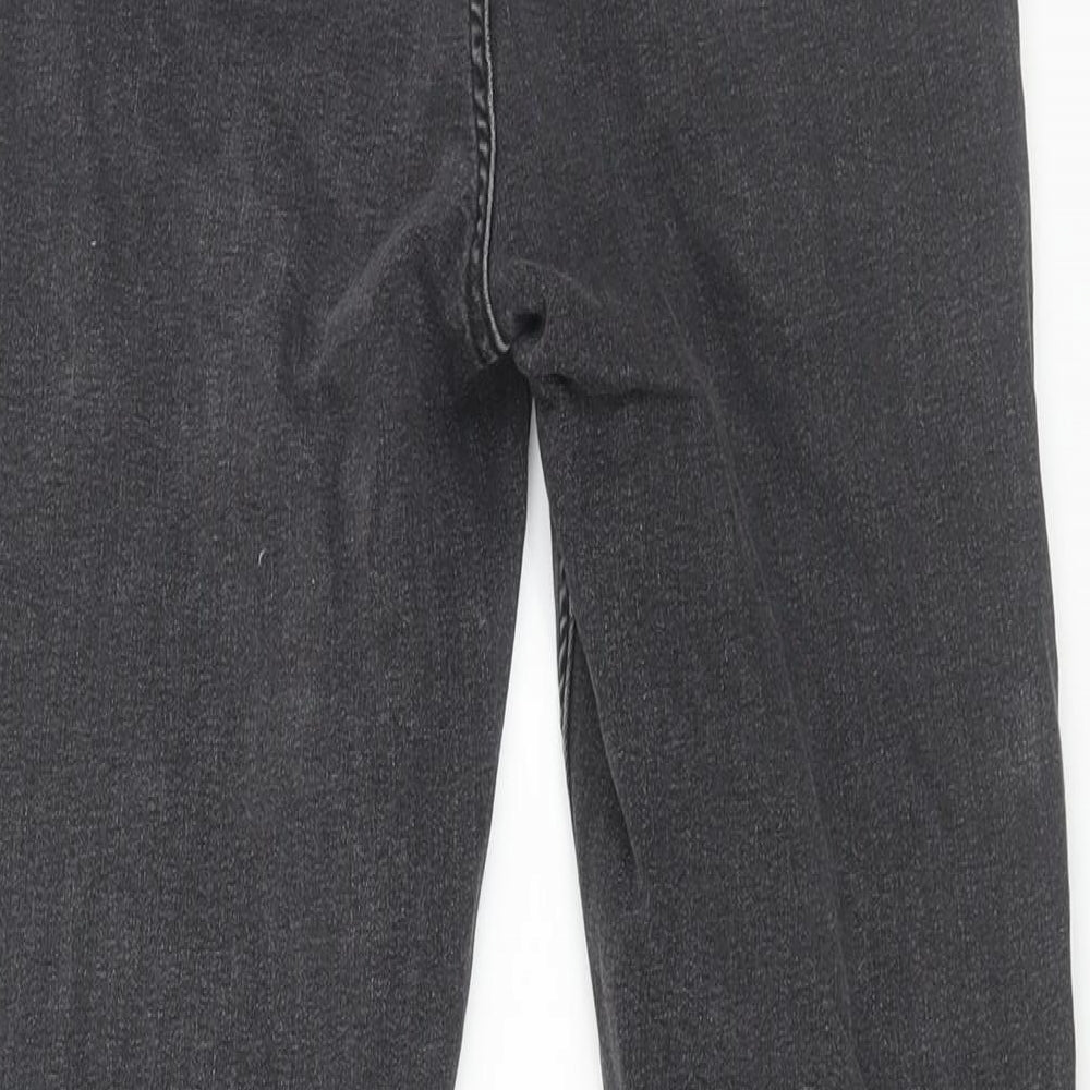 Marks & Spencer Womens Grey Cotton Skinny Jeans Size 10 L30 in Regular Zip