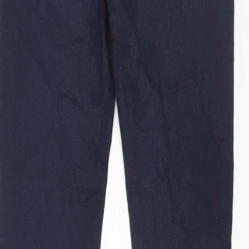Marks & Spencer Womens Blue Cotton Skinny Jeans Size 10 L30 in Regular Zip