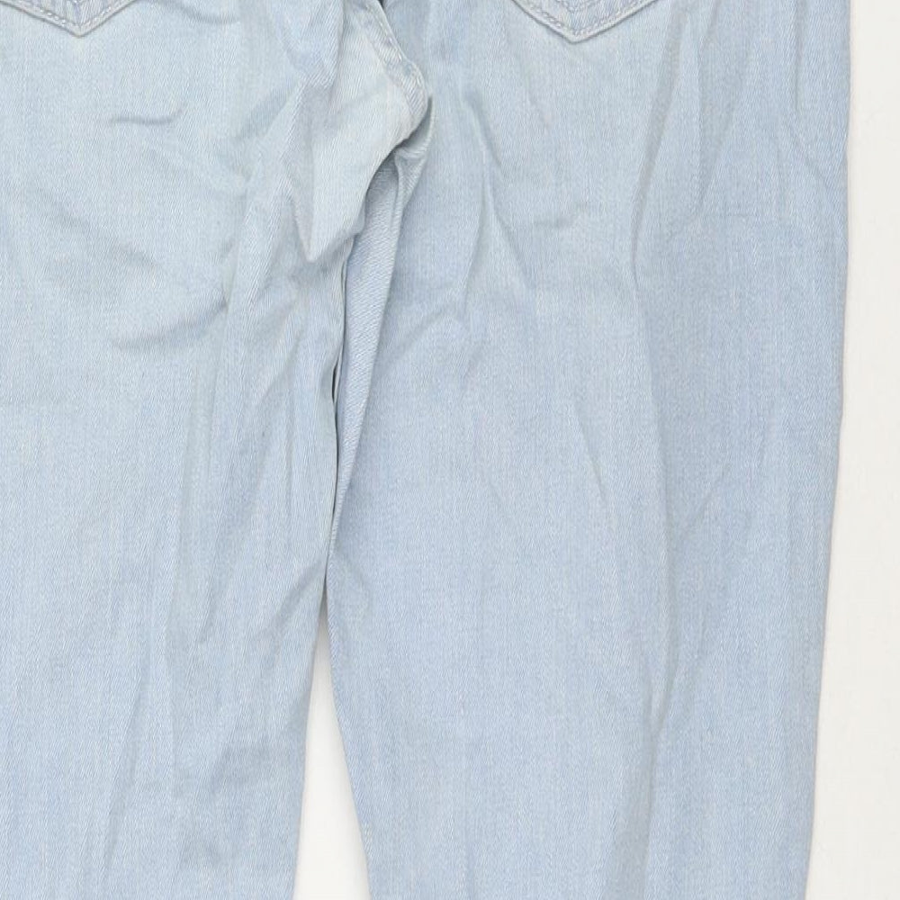 Topman Mens Blue Cotton Skinny Jeans Size 32 in L26 in Slim Zip