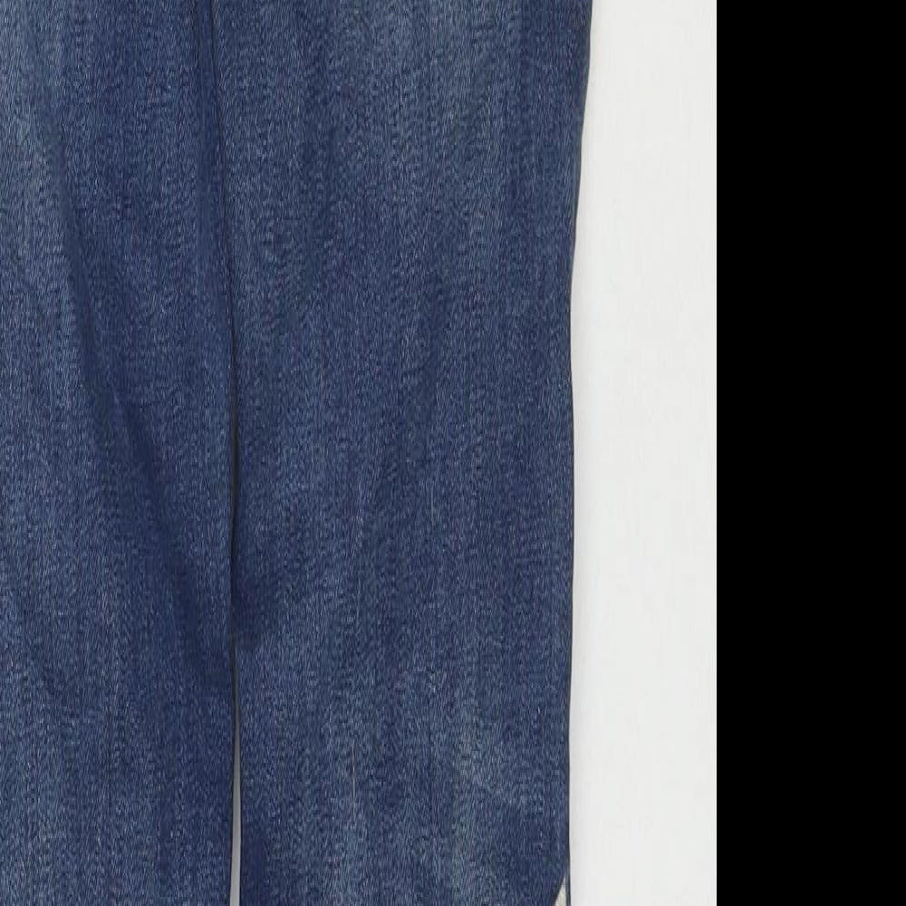 Maison Scotch Womens Blue Cotton Skinny Jeans Size 25 in L32 in Regular Zip - Embraided Detail