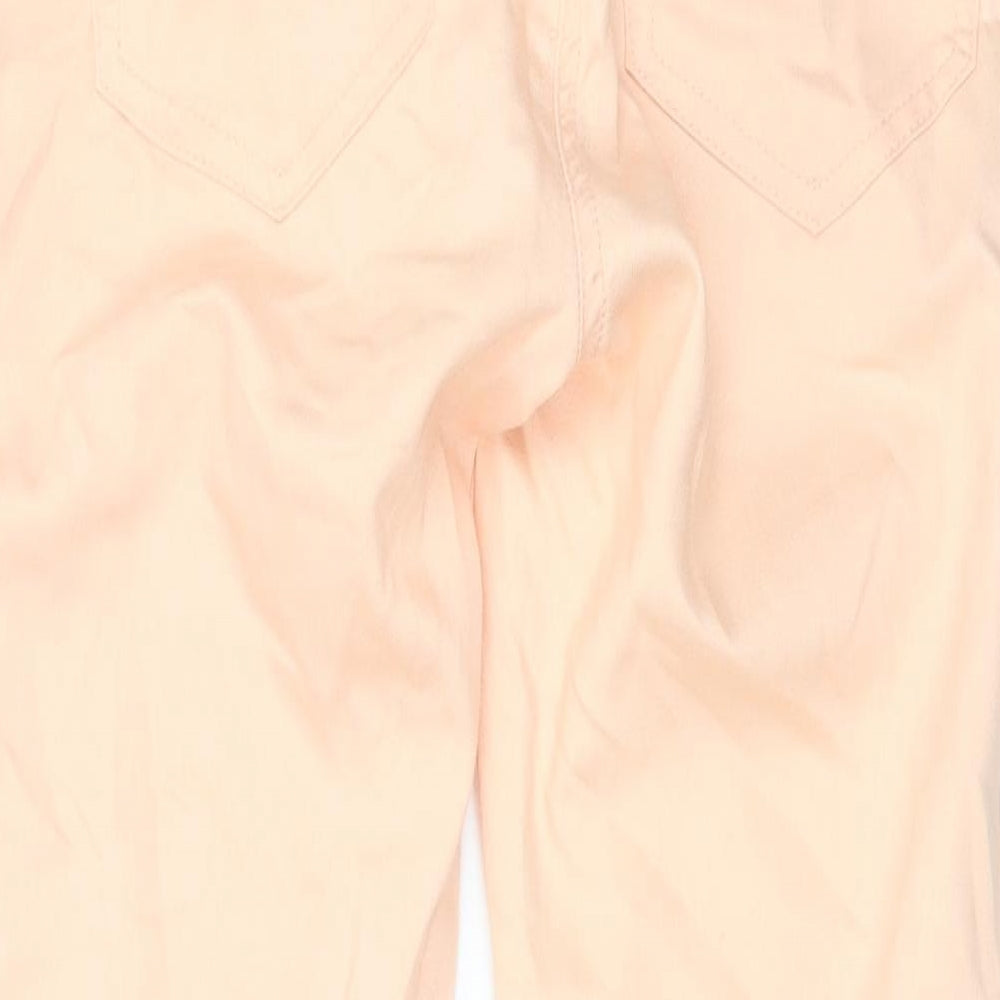 Yes Yes Womens Pink Cotton Straight Jeans Size 8 L25 in Regular Zip