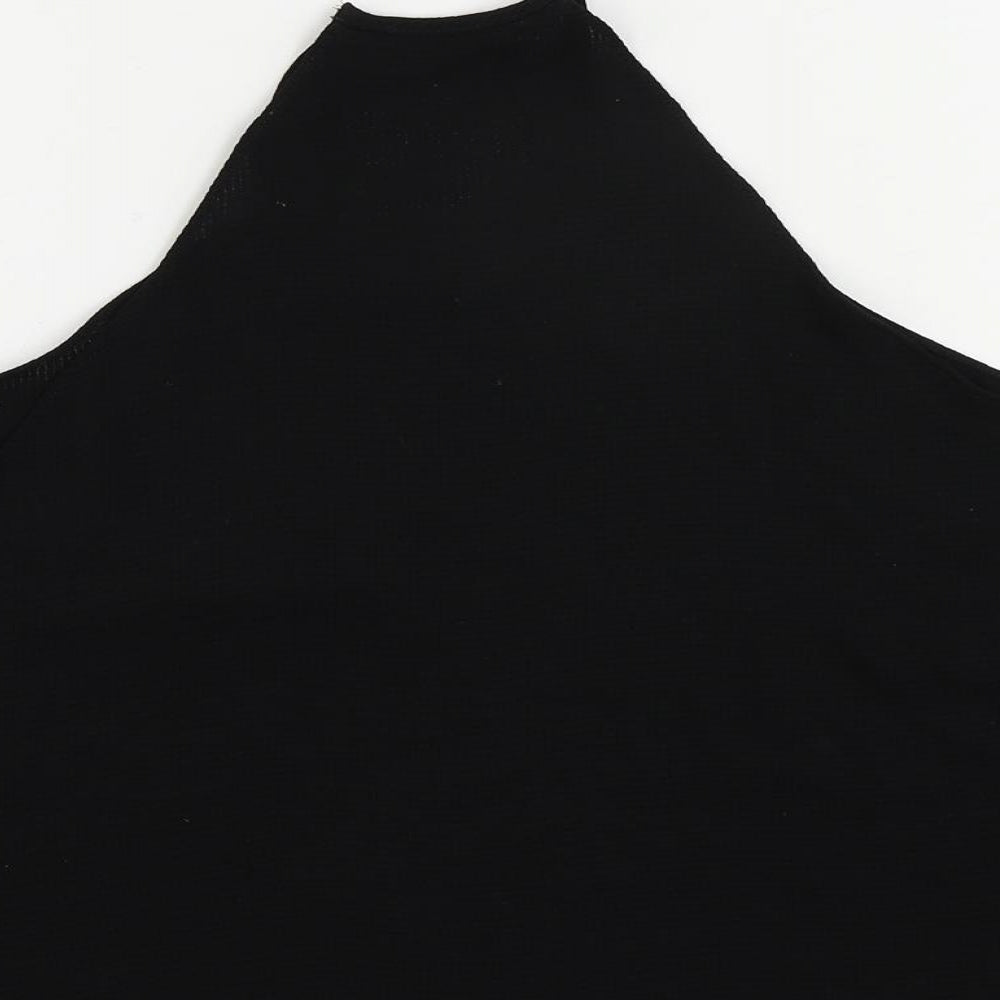 Zara Womens Black Polyester Basic Tank Size M Halter