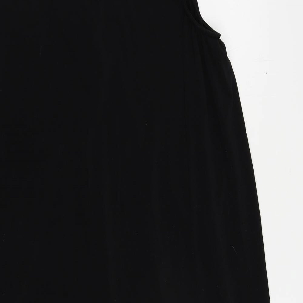 NEXT Womens Black Polyester Shift Size 14 V-Neck Pullover