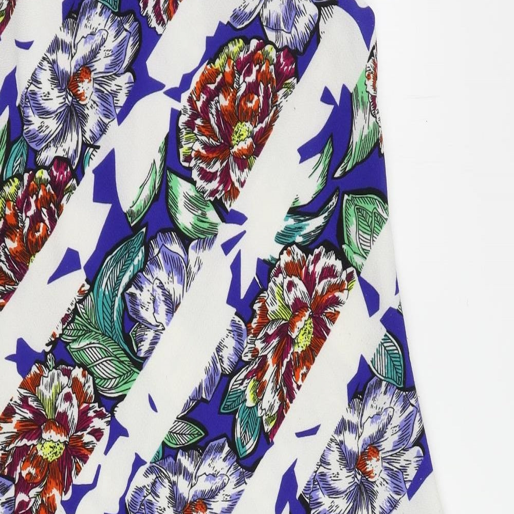 Louche Womens Multicoloured Floral Polyester A-Line Size 10 Round Neck Pullover