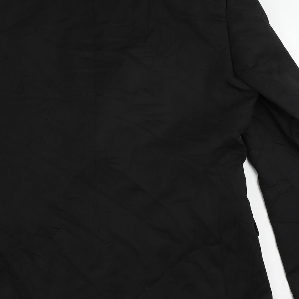 Marks & Spencer Mens Black Polyester Jacket Suit Jacket Size 38 Regular