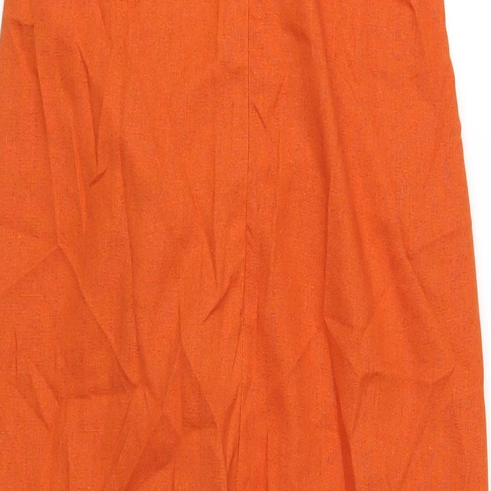 4th & Reckless Womens Orange Polyester A-Line Size 12 Sweetheart Zip