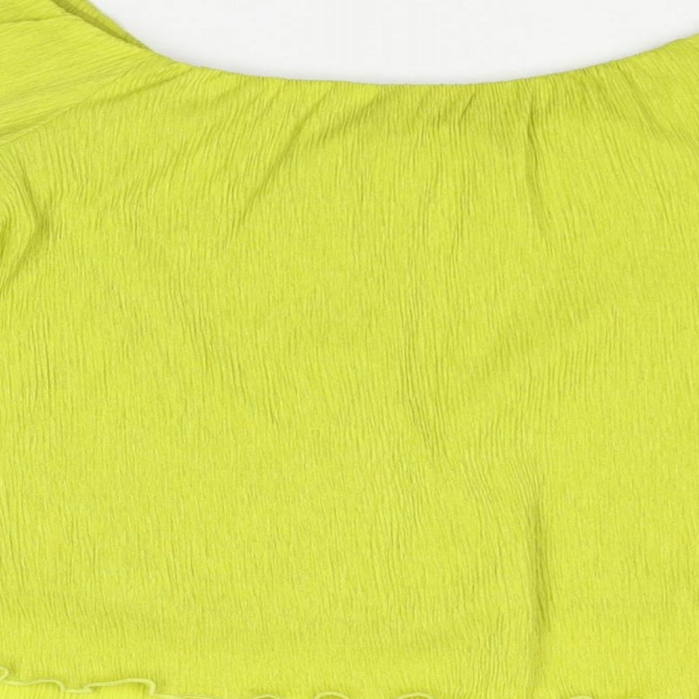 NEXT Womens Green Polyester Basic Blouse Size 12 Boat Neck