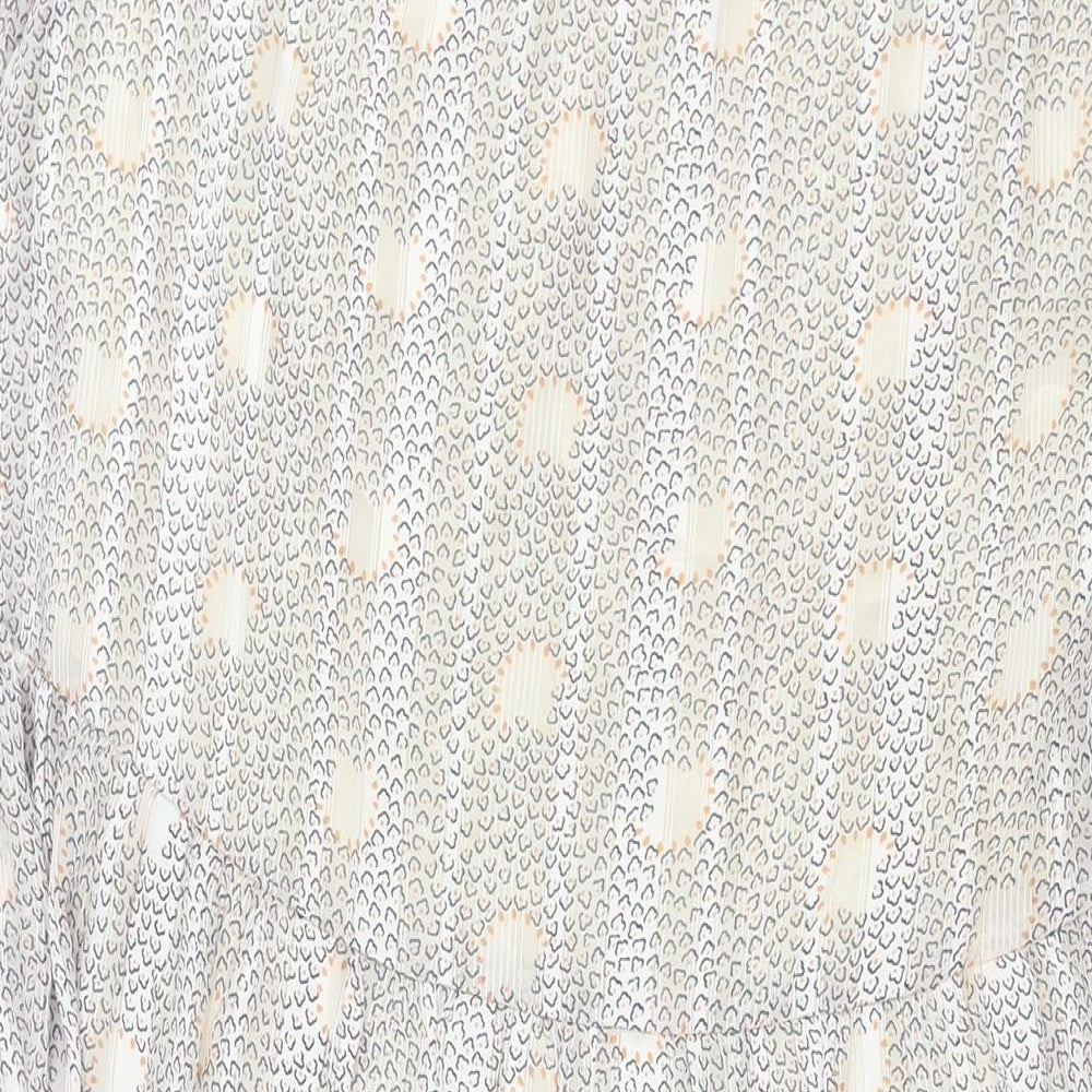 CULTURE Womens Beige Geometric Polyester Shift Size M V-Neck Pullover