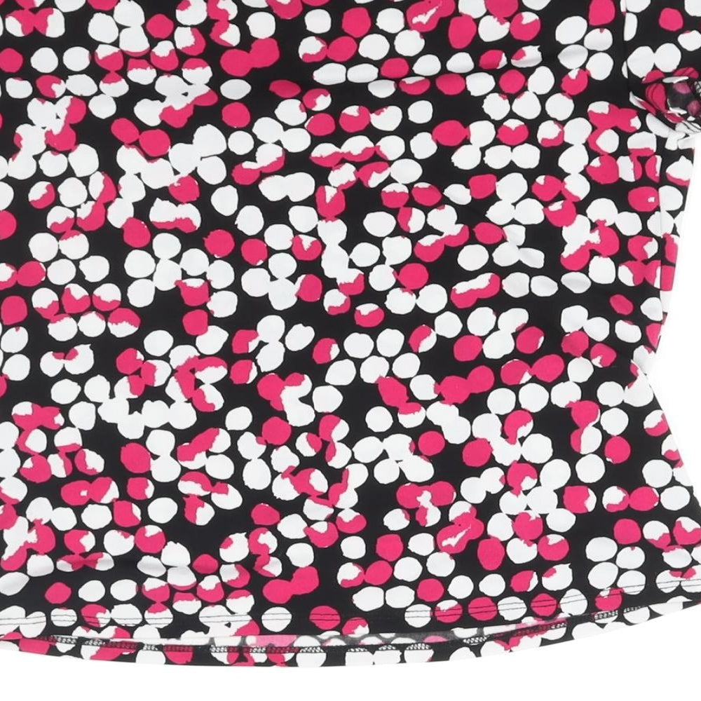 Precis Womens Multicoloured Geometric Polyester Basic Blouse Size XS Cowl Neck