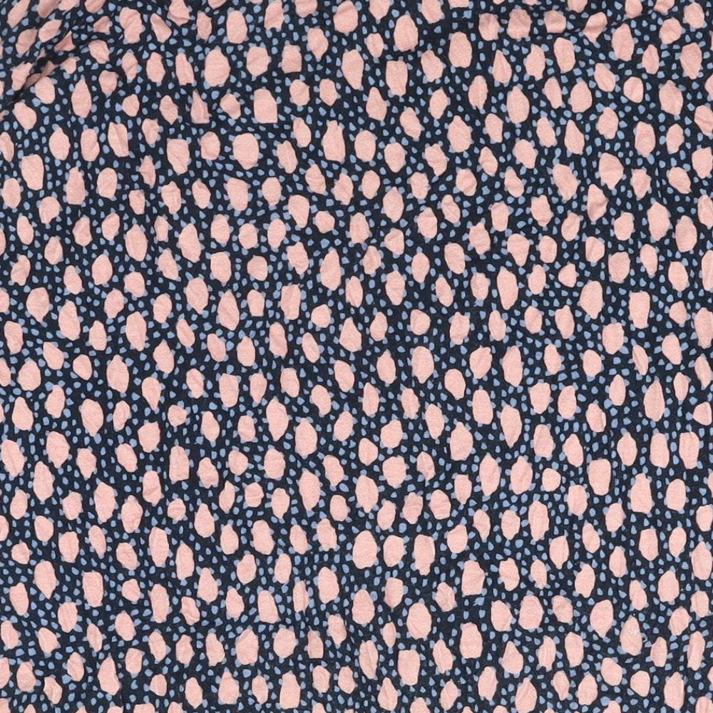 Monki Womens Multicoloured Geometric Viscose Shift Size S Mock Neck Pullover