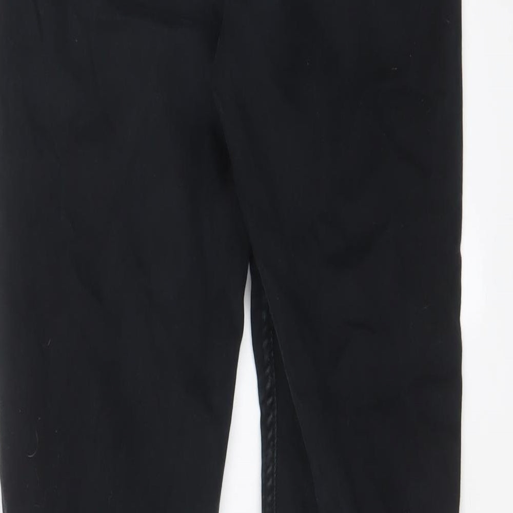 Marks & Spencer Womens Black Cotton Skinny Jeans Size 10 L28 in Regular Zip