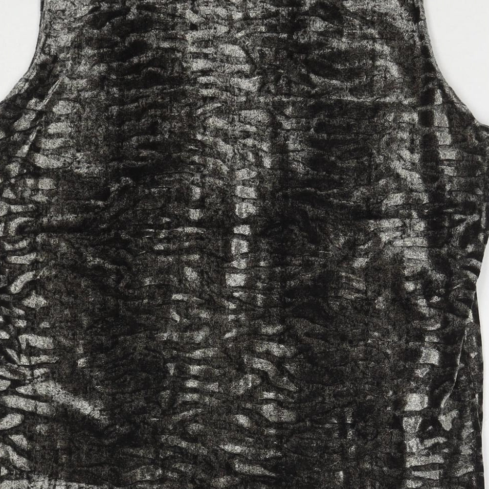 OPUS Womens Grey Polyester Basic Tank Size L Round Neck