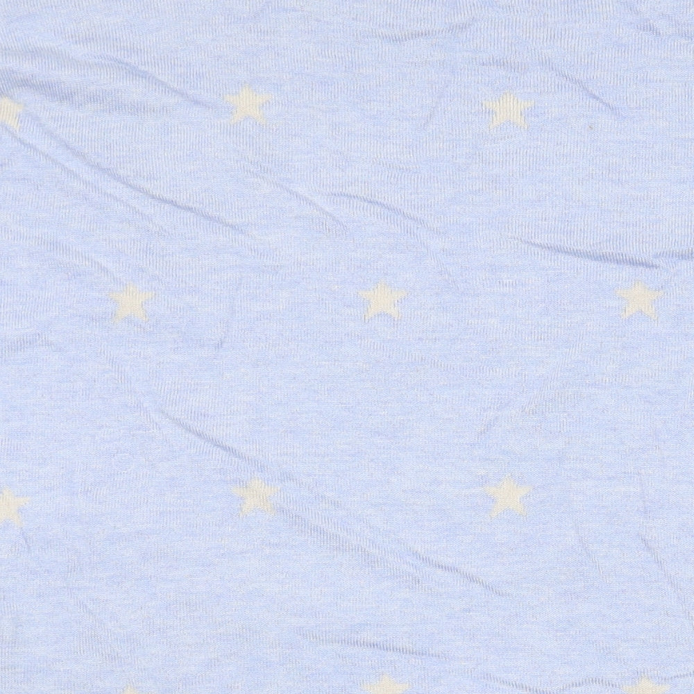 Phase Eight Womens Blue Round Neck Geometric Viscose Pullover Jumper Size M - Star Print