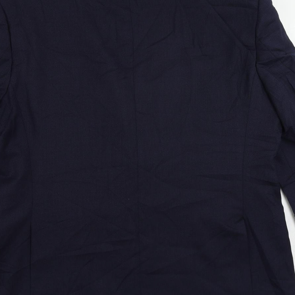 Marks & Spencer Mens Blue Polyester Jacket Suit Jacket Size 42 Regular