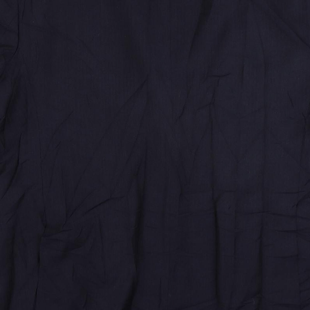 Marks & Spencer Mens Blue Striped Polyester Jacket Suit Jacket Size 46 Regular