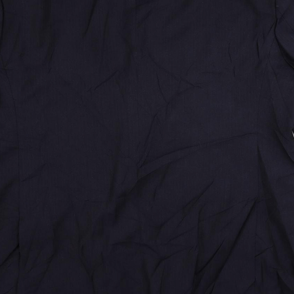 Marks & Spencer Mens Blue Striped Polyester Jacket Suit Jacket Size 48 Regular