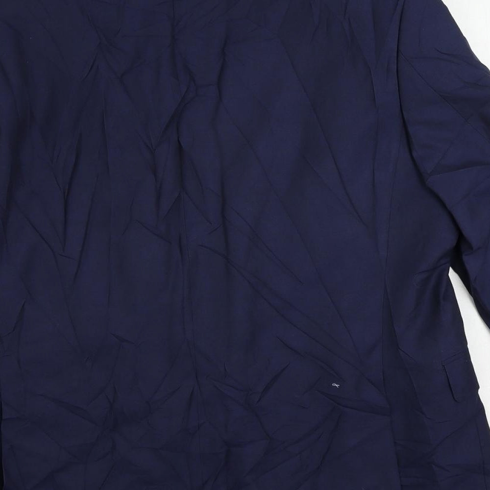 Marks & Spencer Mens Blue Polyester Jacket Suit Jacket Size 42 Regular